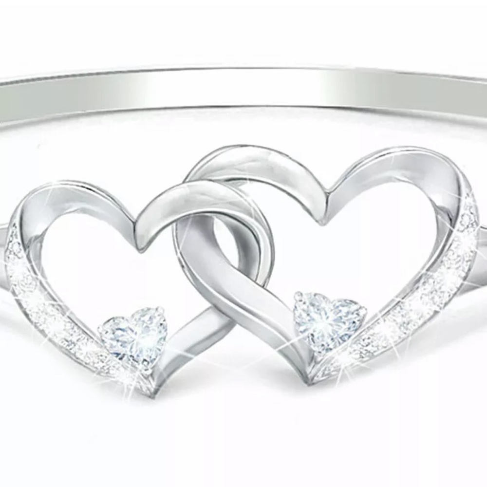 HeartToHeart Fashion 925 Silver RingWhite Sapphire - Picture 2 of 2